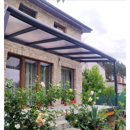 Zadaszenie tarasu - 6,06 x 3,00 - dach poliwęglan