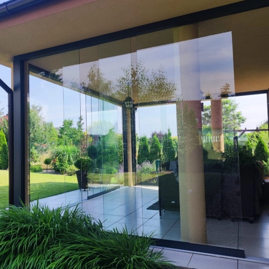 Przesuwna szklana ściana - 98cm system 1 torowy - 1 panel